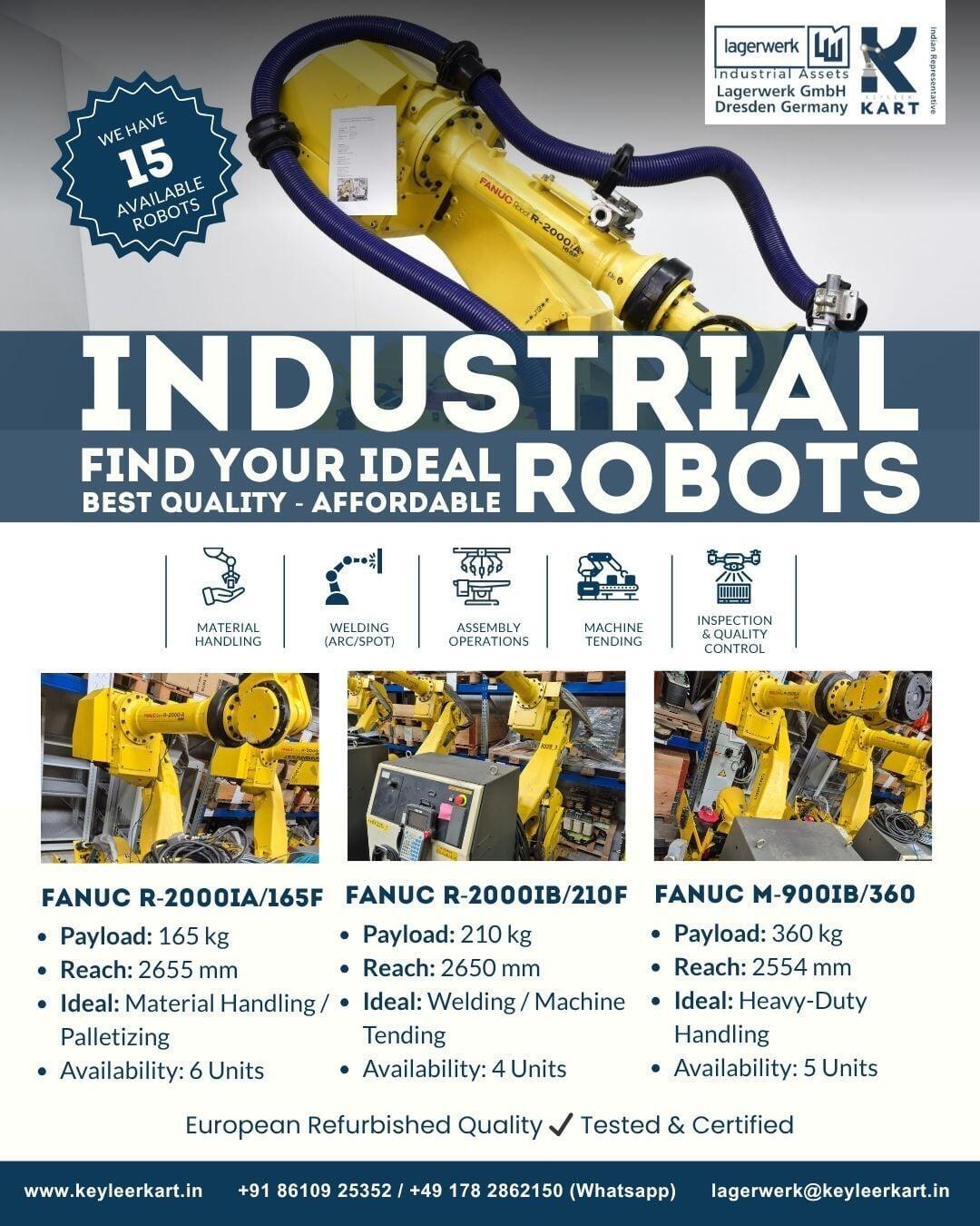 Industrial Robots for Every Application — European Refurbished & Certified by Keyleerkart