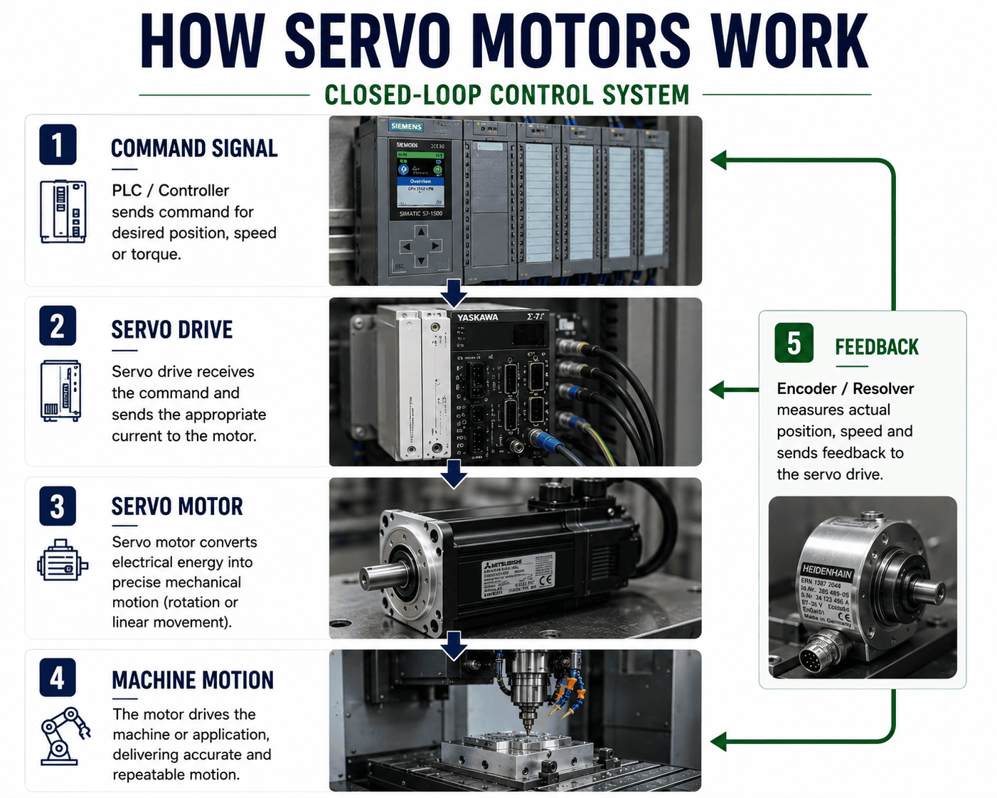 Servo Motors Explained: Working, Types & Industrial Applications