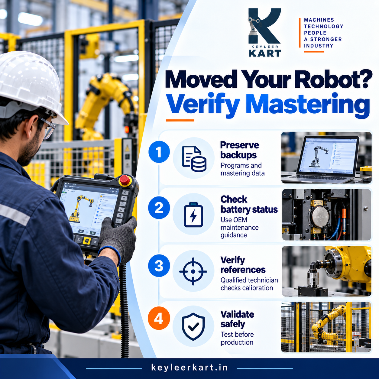 Robot Mastering After Relocation: The Step Everyone Forgets