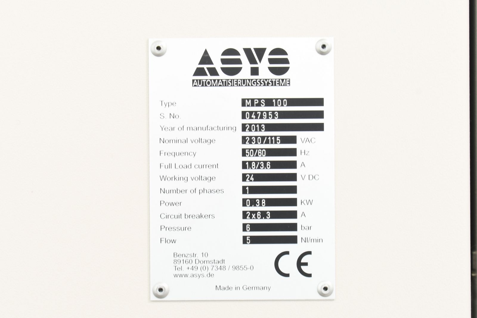 ASYS MPS 100, VEGO Dynamic, Magazine buffer, YoM2013 ASYS MPS 100, VEGO Dynamic, Magazine buffer, YoM2013