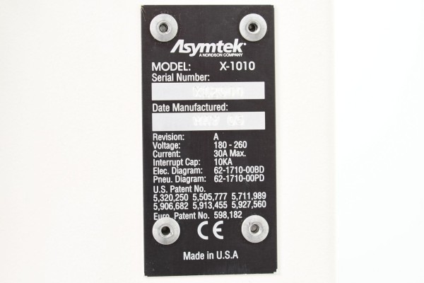 ASYMTEK X-1010, Axiom, Adhesive Dispenser, YoM2005 ASYMTEK X-1010, Axiom, Adhesive Dispenser, YoM2005