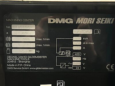 DMG Mori Seiki DMU 50 Ecoline DMG Mori Seiki DMU 50 Ecoline