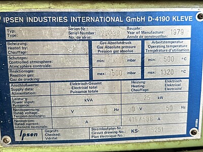 Complete hardening shop consisting of several ovens, protective gas generator, cleaning system Complete hardening shop consisting of several ovens, protective gas generator, cleaning system
