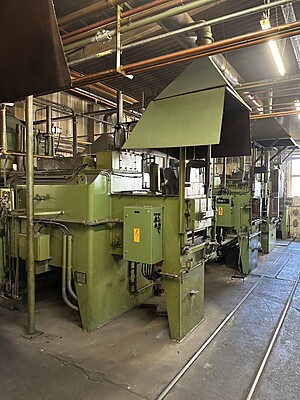 Complete hardening shop consisting of several ovens, protective gas generator, cleaning system Complete hardening shop consisting of several ovens, protective gas generator, cleaning system