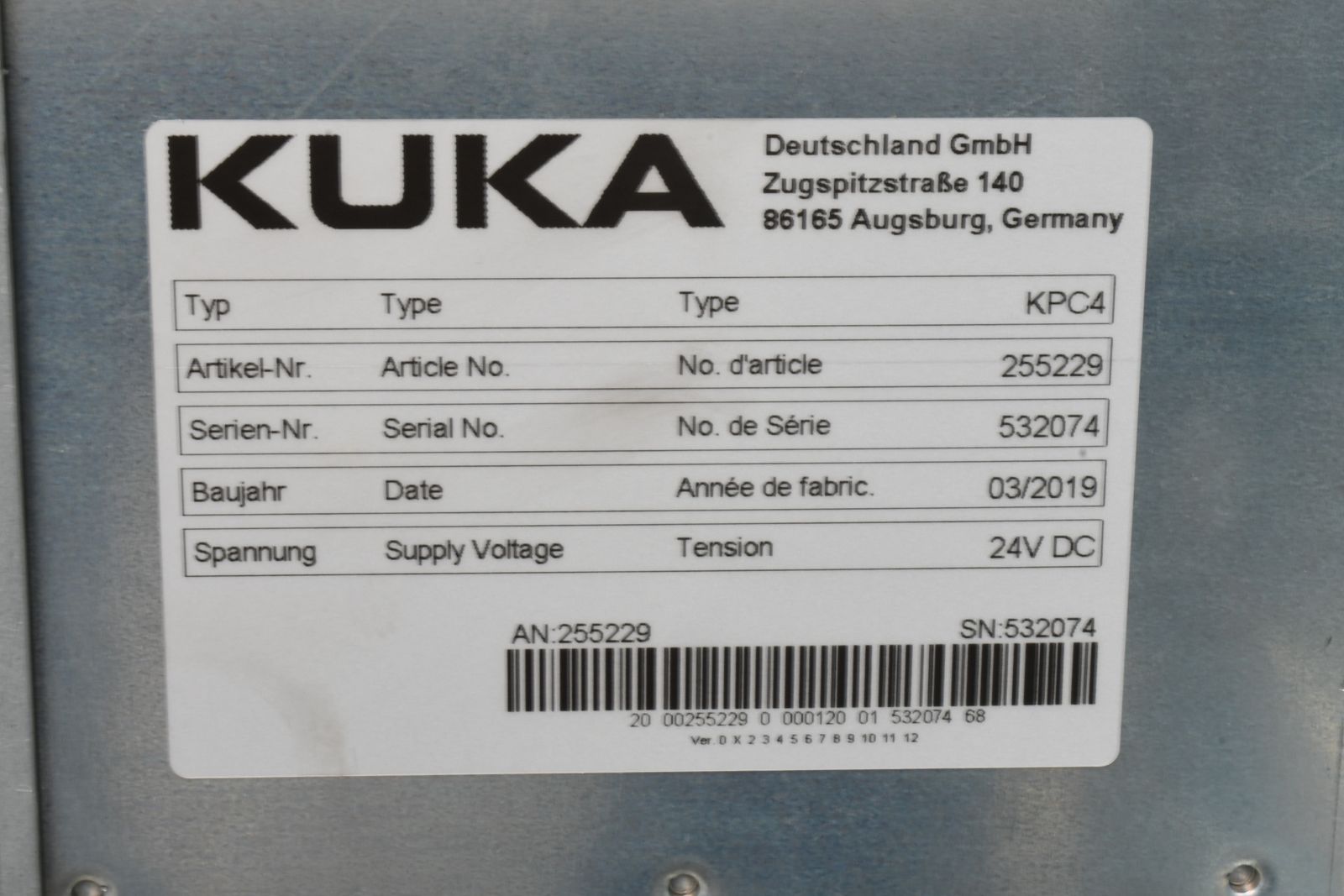 KUKA 10027576, KR 360 R2830, Schwerlast- Industrieroboter mit KRC4 Steuerung KUKA 10027576, KR 360 R2830, Schwerlast- Industrieroboter mit KRC4 Steuerung