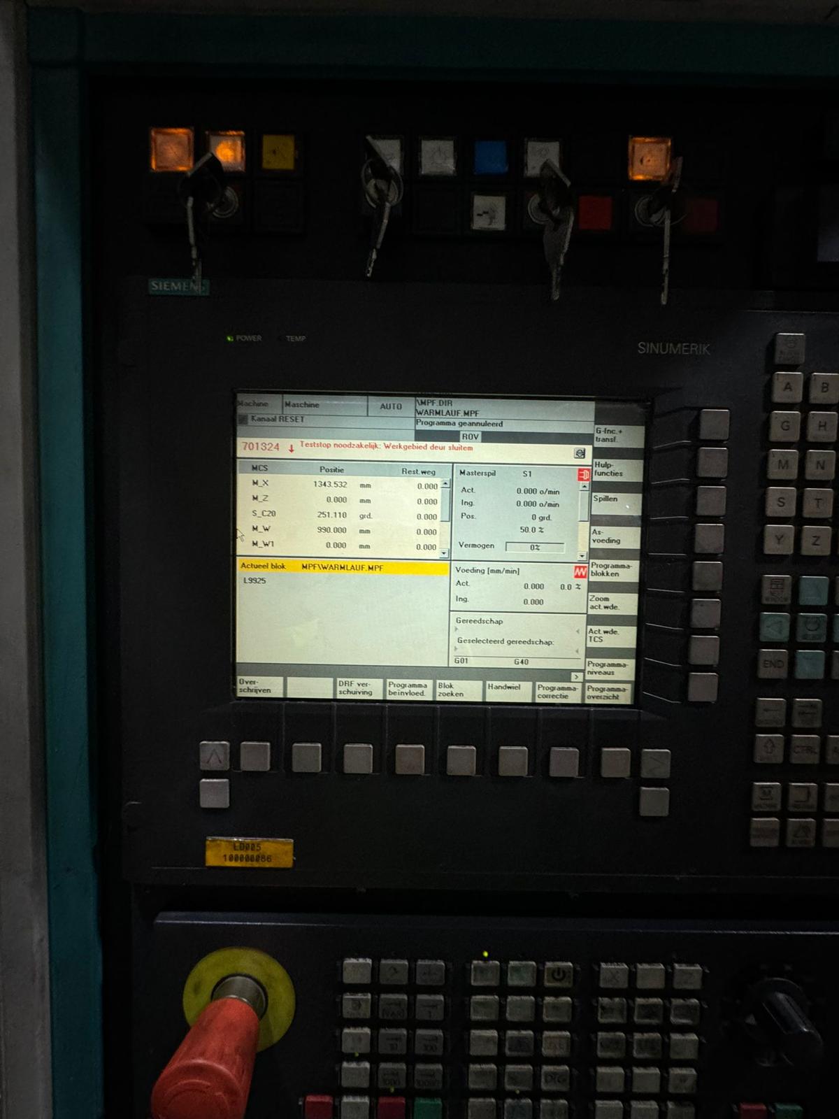 WALDRICH COBURG CNC Vertical Turning Lathe | 4 Heads | C-Axis | Germany WALDRICH COBURG CNC Vertical Turning Lathe | 4 Heads | C-Axis | Germany