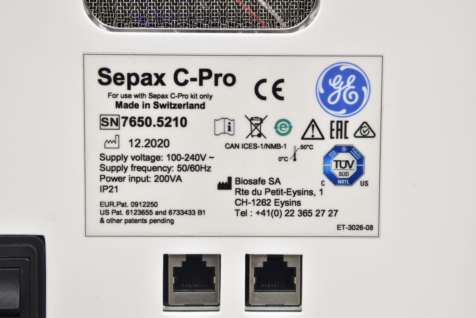 BIOSAFE Sepax C-Pro, Cell Processing Instrument BIOSAFE Sepax C-Pro, Cell Processing Instrument
